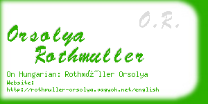 orsolya rothmuller business card